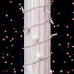 Commercial Grade Wide Angle 100 LED Pure White 34' Long White Wire
