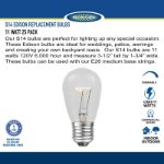 25 Pack of Clear S14 11 Watt Bulbs Medium Base e26 