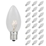 Clear Transparent C7 5 Watt Bulbs