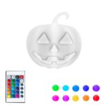 16 Inch Plastic LED Pumpkin, RGBW, Rechargeable, Waterproof, Remote Controlled