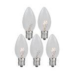 Clear Twinkle C9 Bulbs 7 Watt Replacement Lamps 25 Pack
