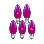 Purple Twinkle C9 Bulbs 7 Watt Replacement Lamps 25 Pack