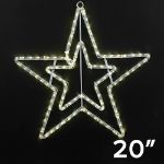 20" Double Star Christmas LED Rope Light Motif