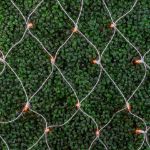 Amber/Orange LED Net Lights, White Wire 4x6