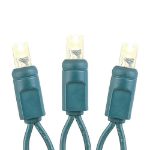 10 Light Non Connectable Warm White LED Mini Lights Green Wire