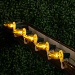 100 C9 Christmas Light Set - Yellow Bulbs - Green Wire