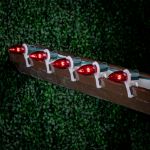 5 Pack Red Smooth Glass C9 LED Bulbs