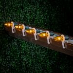 Yellow Smooth Glass C9 LED Bulbs - 25pk