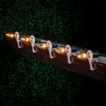 Warm White Smooth Glass C9 LED Bulbs - 25pk
