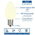 C9 - Multi Colored - Ceramic (plastic) LED Replacement Bulbs - 25 Pack