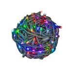 50 RGB + Warm White LED 4" Spacing Green Wire Coaxial w/o Power Supply & Remote