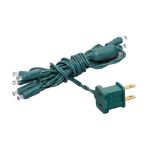 10 Light Non Connectable Warm White LED Mini Lights Green Wire