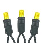 50 LED Yellow LED Christmas Lights 11' Long on Black Wire