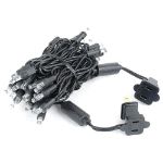 50 LED Pure White LED Christmas Lights 11' Long on Black Wire