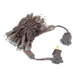 50 LED Warm White LED Christmas Lights 11' Long on Brown Wire