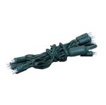 10 Light Non Connectable Pure White LED Mini Lights Green Wire