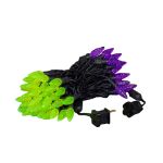 *NEW* True Twinkle Purple/Lime 70 LED C6 Strawberry Mini Lights Commercial Grade on Black Wire