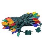 *NEW* TrueTwinkle® Multi Color 70 LED C6 Strawberry Mini Lights Commercial Grade on Green Wire