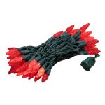 *NEW* TrueTwinkle® Red 70 LED C6 Strawberry Mini Lights Commercial Grade on Green Wire