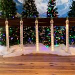 12" LED Cascading Meteor Starfall Tube Warm White Pack of 5