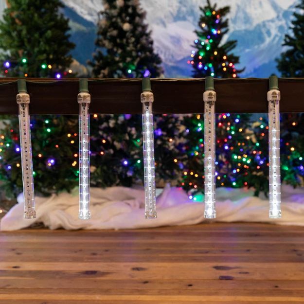 12" LED Cascading Meteor Starfall Tube Pure White Pack of 5