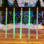 24" LED Cascading Meteor Starfall Tube Green Pack of 5