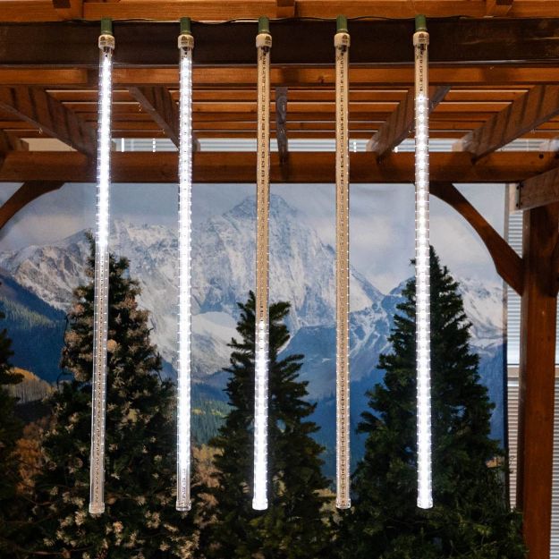 36" LED Cascading Meteor Starfall Tube Pure White Pack of 5
