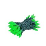 Coaxial Green 70 LED C6 Strawberry Mini Lights Commercial Grade on Green Wire