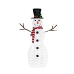 48 in. Snowflake Fabric Snowman with 120 Cool White LED Lights