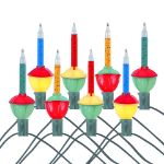Traditional Classic Bubble Light Set 8 Lamps Red/Blue/Orange/Green