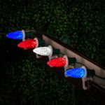 PeakPro Red/White/Blue C9 LED Replacement Bulbs 25 Pack