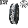 Novelty Lights C7 250' Spool 15" Spacing 8 Amp White Wire