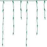 Green LED Icicle Lights on Green Wire 150 Bulbs