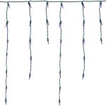 Purple LED Icicle Lights on Green Wire 150 Bulbs