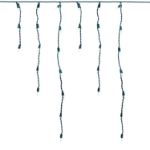 Pure White LED Icicle Lights on Green Wire 150 Bulbs
