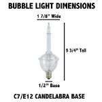 Yellow/Purple/Green Bubble Light Clear Multi Base Set with Silver Glitter