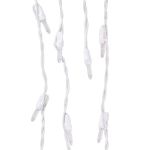 Multi (assorted) LED Icicle Lights on White Wire 150 Bulbs