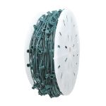 Novelty Lights Commercial Grade 10 Amp C7 1000' Spool 36" Spacing Green Wire