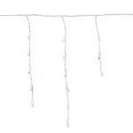 Multi LED Icicle Lights on White Wire 70 Bulbs