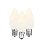 C9 - Warm White - Ceramic (plastic) LED Replacement Bulbs - 25 Pack