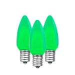 C9 - Green - Ceramic (plastic) LED Replacement Bulbs - 25 Pack