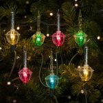 Clear with Clear Multi Color Base Classic Bubble Light Set 7 Lamps