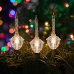 Clear Bubble Light With Silver Glitter Replacements 3 Pack 