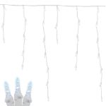 Pure White LED Icicle Lights on White Wire 150 Bulbs