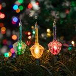 Yellow/Purple/Green Bubble Light Clear Multi Base Set with Silver Glitter