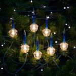 Blue Bubble Light Clear Base Set with Silver Glitter