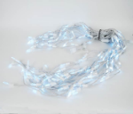 Coaxial Pure White LED Icicle Lights on White Wire 150 Bulbs