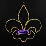 24" Fleur-De-Lis LED Mardi Gras Motif