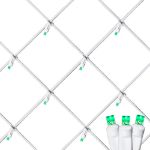 Green LED Net Lights, White Wire 4x6