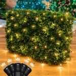 Warm White LED Net Lights 4x6 Black Wire